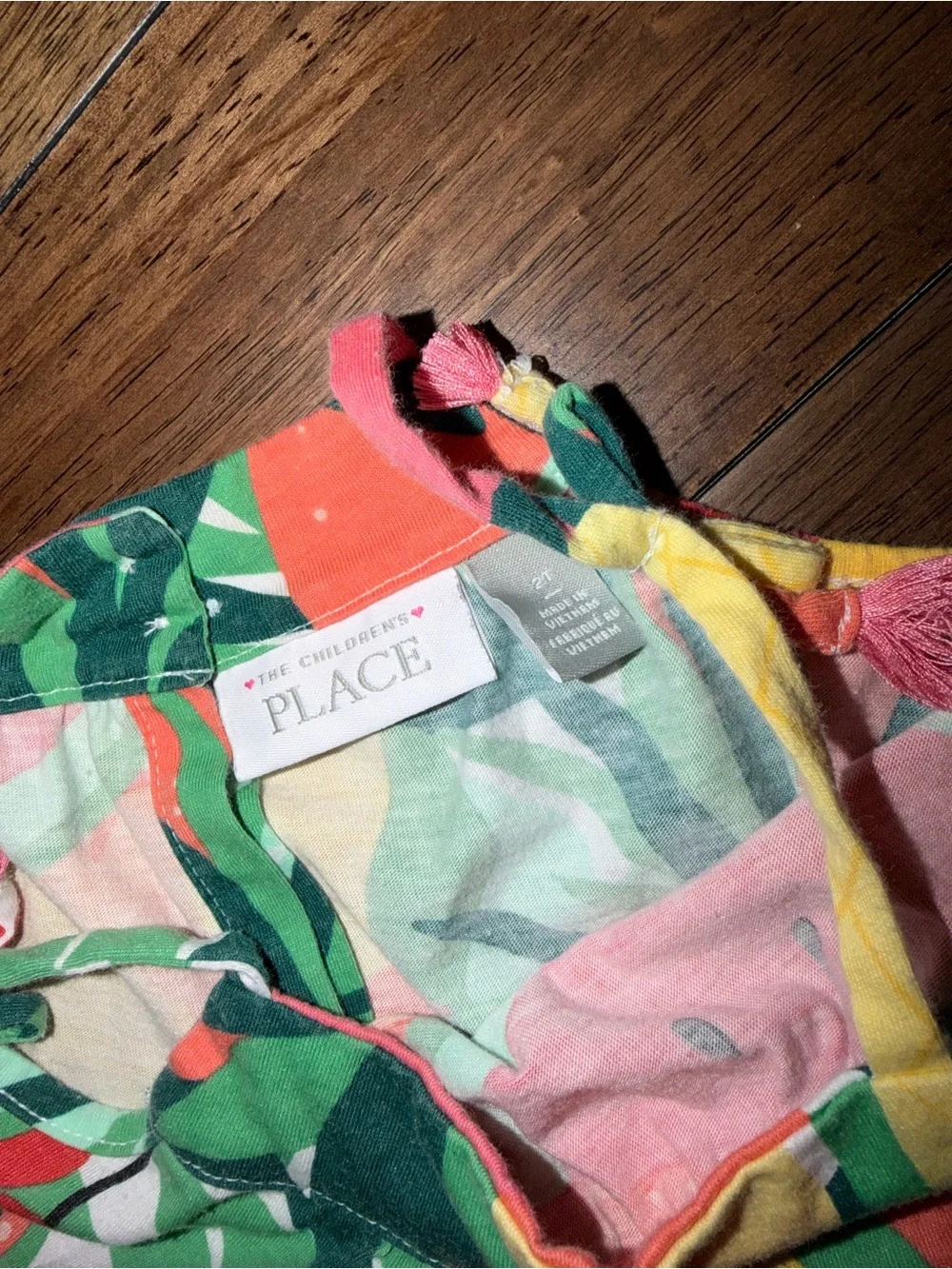The Children's Place Tropical Fruit Tiered Sundress in Pink, Yellow & Green